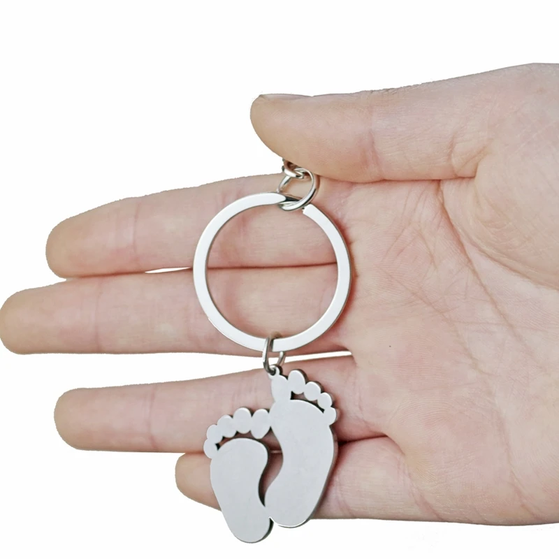 Hiyong пользовательские брелоки для детских ножек с принтом любое имя и дата цепи