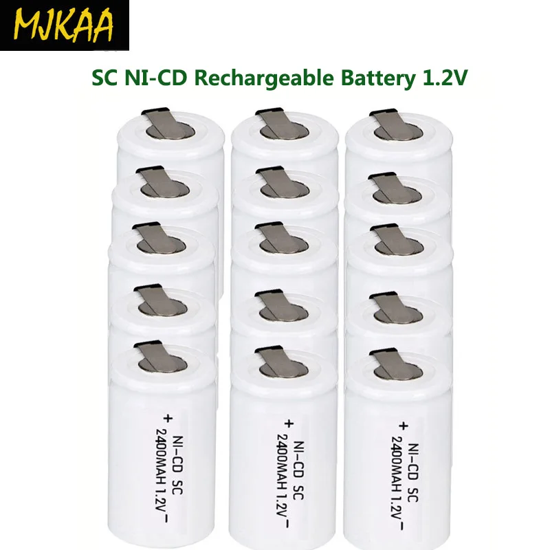 MJKAA Размер SC аккумуляторная батарея 1 2 V 2400mAH Связки с бликами | Электроника