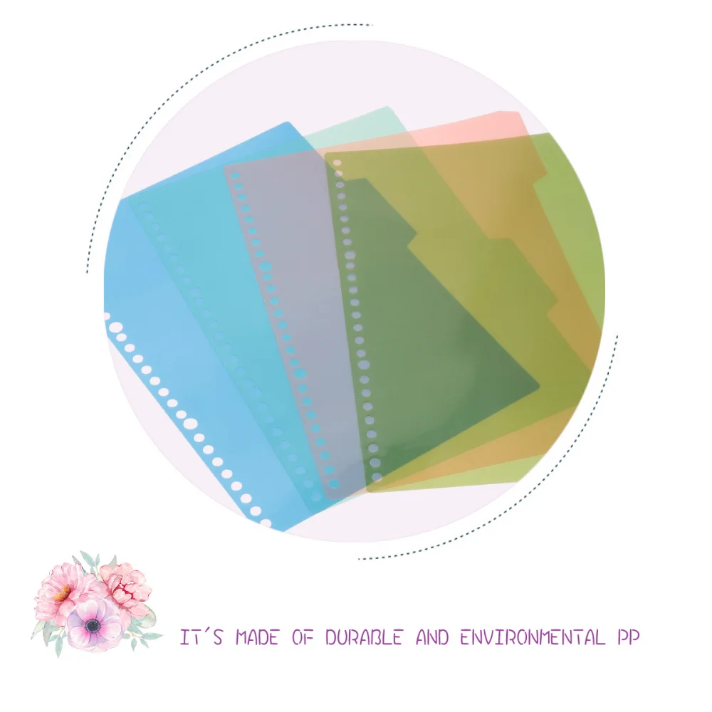 

5 Sets/20pcs Colorful Page Classified Labels Paper Tab Dividers Durable Stationery Supplies for Office Notebook School (Green,