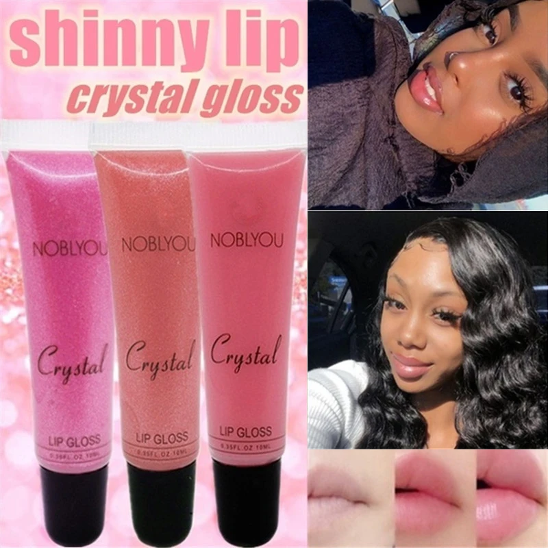 Блестящий кристаллический Увлажняющий блеск для губ вишни гладкие тонкие линии