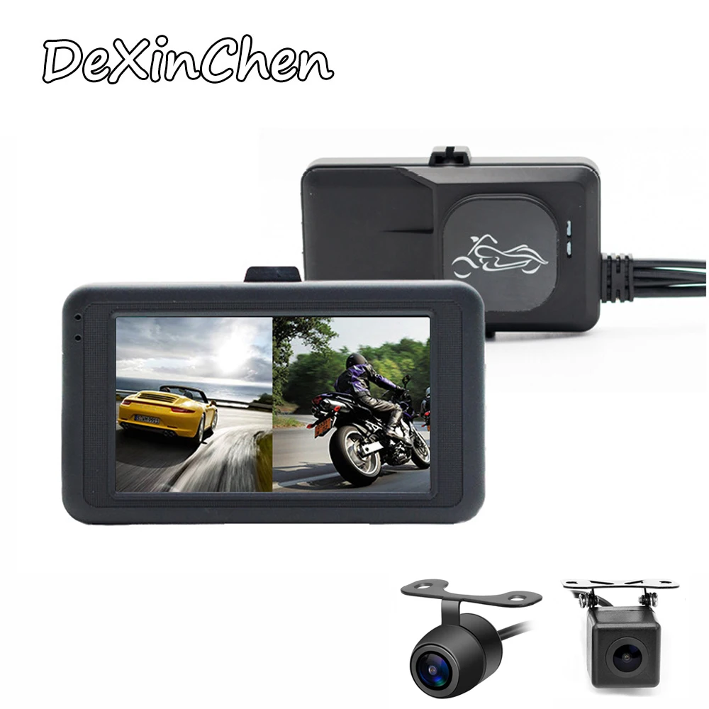 3 &quot ВЫСОКАЯ ЧЁТКОСТЬ мотоцикл Камера DVR мотор Dash Cam с петлей Запись спереди