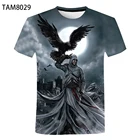 Мужские и женские дышащие футболки Assassin's Creed с коротким рукавом, 3D креативный принт, повседневные футболки и топы в стиле Харадзюку, Summe