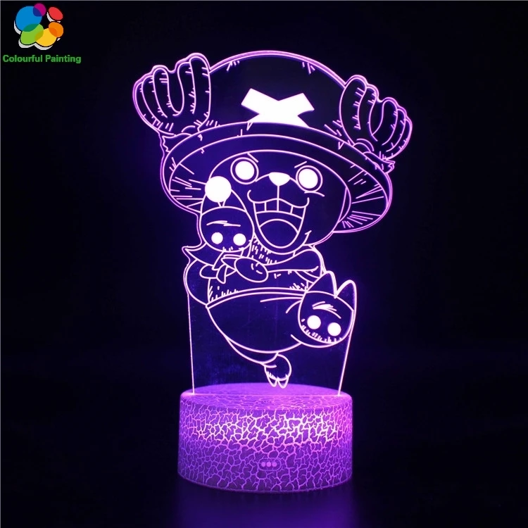 Пульт дистанционного управления один кусок Luffy Solon Nami 3D свет светодиодный трещины