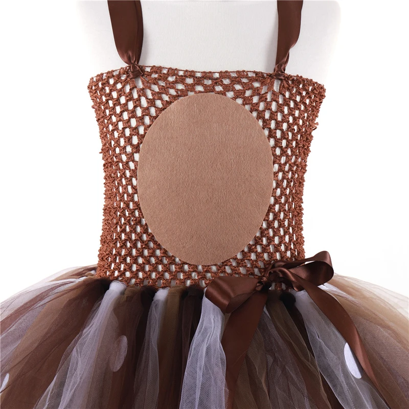 Платье-пачка с изображением оленя платья для маленьких девочек костюм Хэллоуина