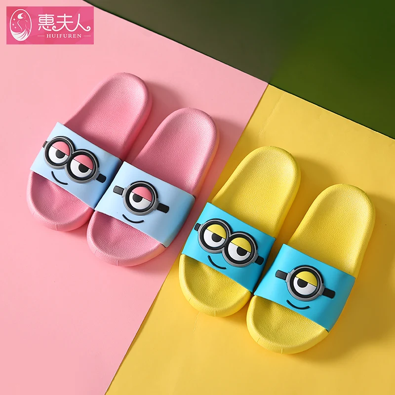 Children Cool Cute Cartoon Indoor Slippers Occupy The Anti-slip Bath Male Baby Sandals Girls Summer Home Slides Flat with EVA