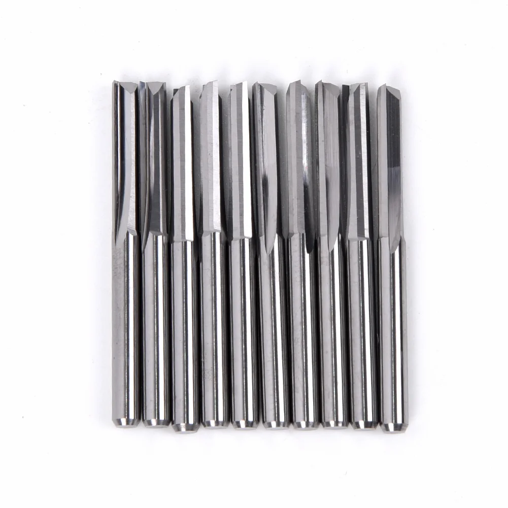 

Shank Bits Carbide End Mill Cutter CNC Router 10pcs 2 Flutes Universal 40mm