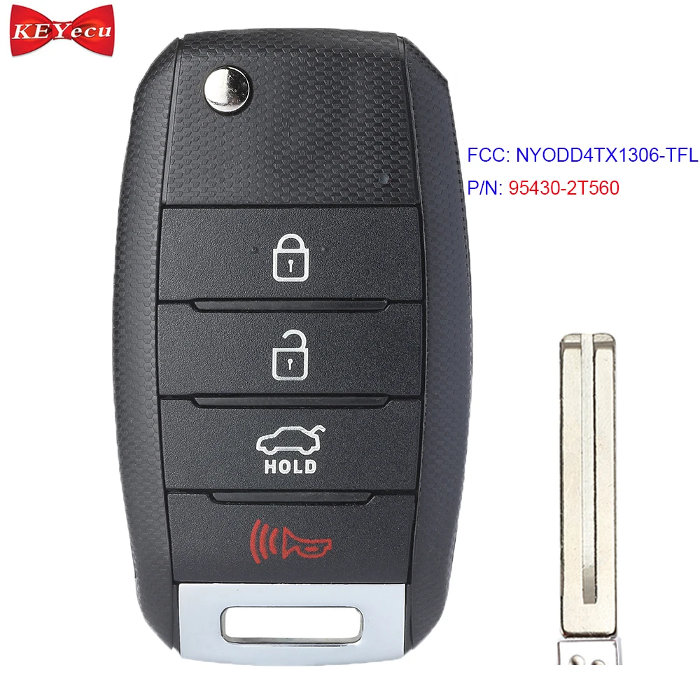 KEYECU для дистанционного ключа Kia Optima 2014 2015 FCC ID: NYODD4TX1306 TFL P/N: 95430 2T560|Ключ от авто| |
