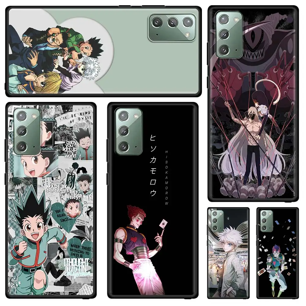 

Hunter X Hunter Cartoon Phone Case for Samsung Galaxy Note 20 Ultra 10 Lite 10Plus 9 8 A51 A21s A71 A31 Black Soft Cover