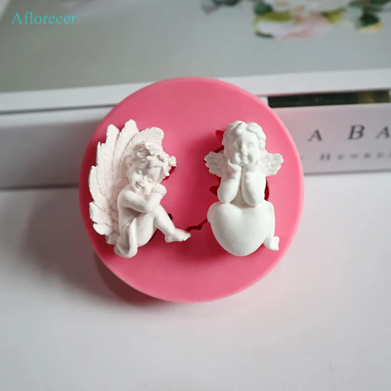 DIY 3D угол ароматерапии гипсовая форма Любовь силиконовая с изображением ангела