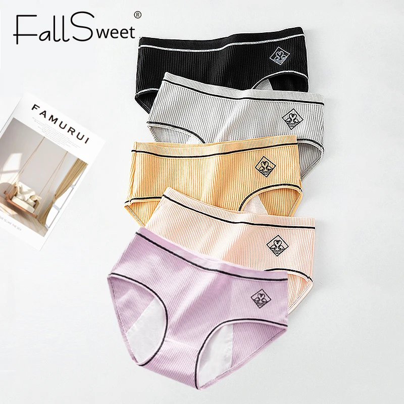 Трусы женские FallSweet 5 шт./лот хлопковое нижнее белье непротекающие