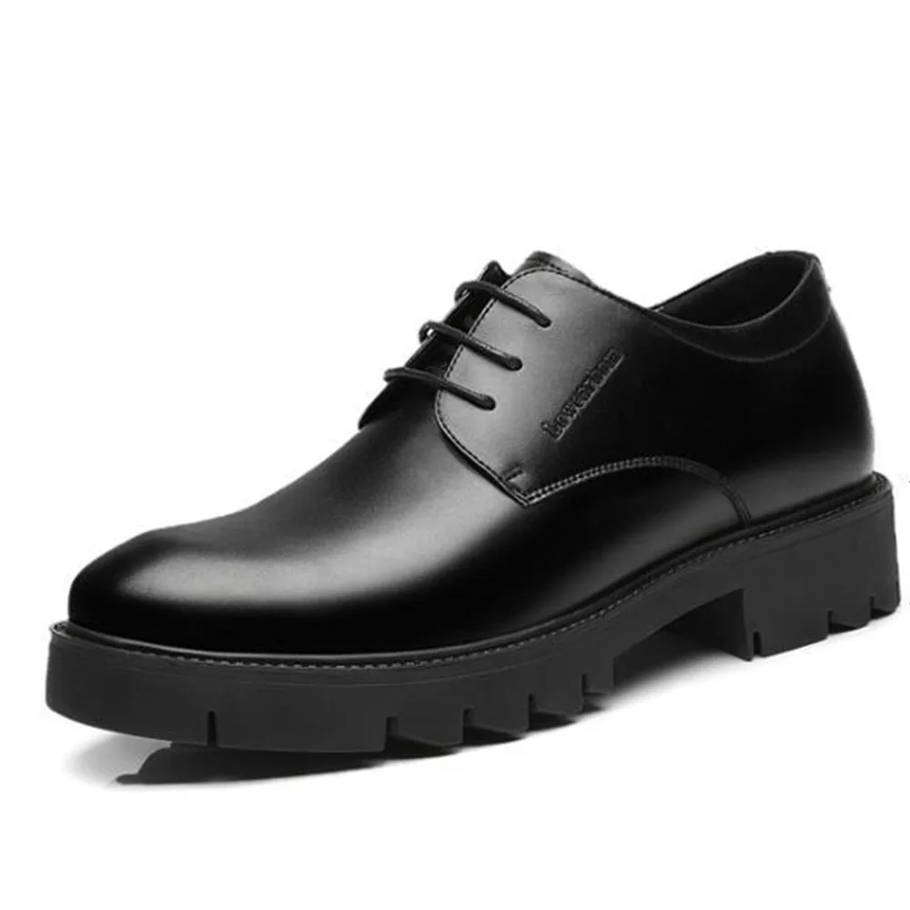 

Business Designer Formal Men Dress Shoes Male Patent Leather Classic Brogue Thick Bottom Increase Shoes A53-85