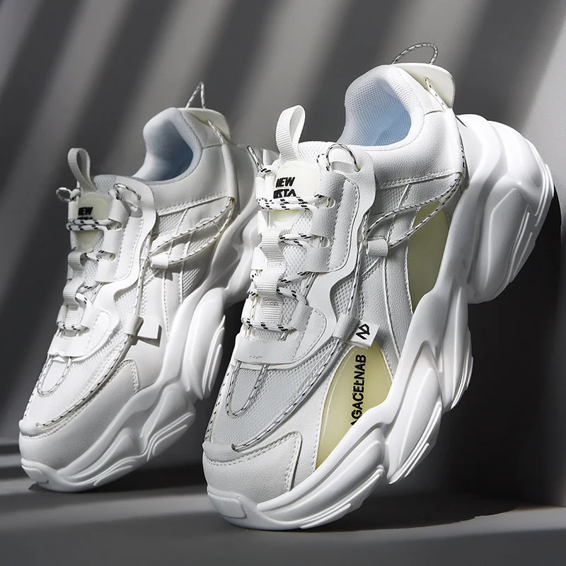 

Мужские кроссовки на плоской подошве, повседневные сетчатые кроссовки с флуоресцентной текстурой, на плоской подошве, спортивная обувь для...