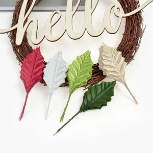 10 шт.10 см ретро Slik искусственные листья флорист для дома вечерние венок свадебные украшения DIY скрапбукинг ремесло поддельные цветы