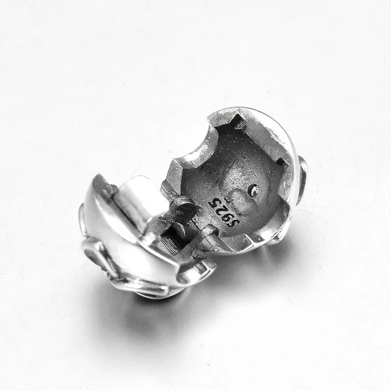 925 Стерлинговое Серебро DIY подарок черная эмаль волшебный цветок тонкие клипсы