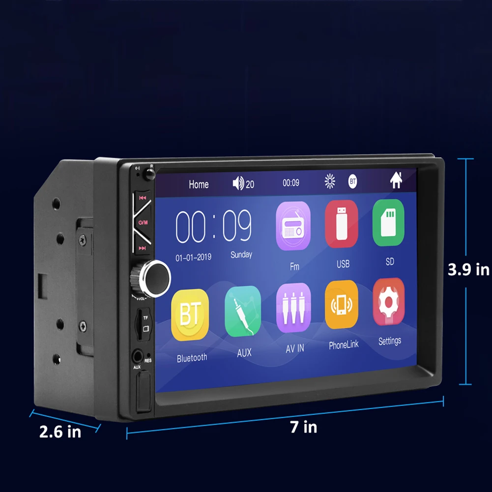 Новый 7-дюймовый автомобильный MP5-плеер A6 видеоплеер стерео аудио FM-радио Aux/USB/TF