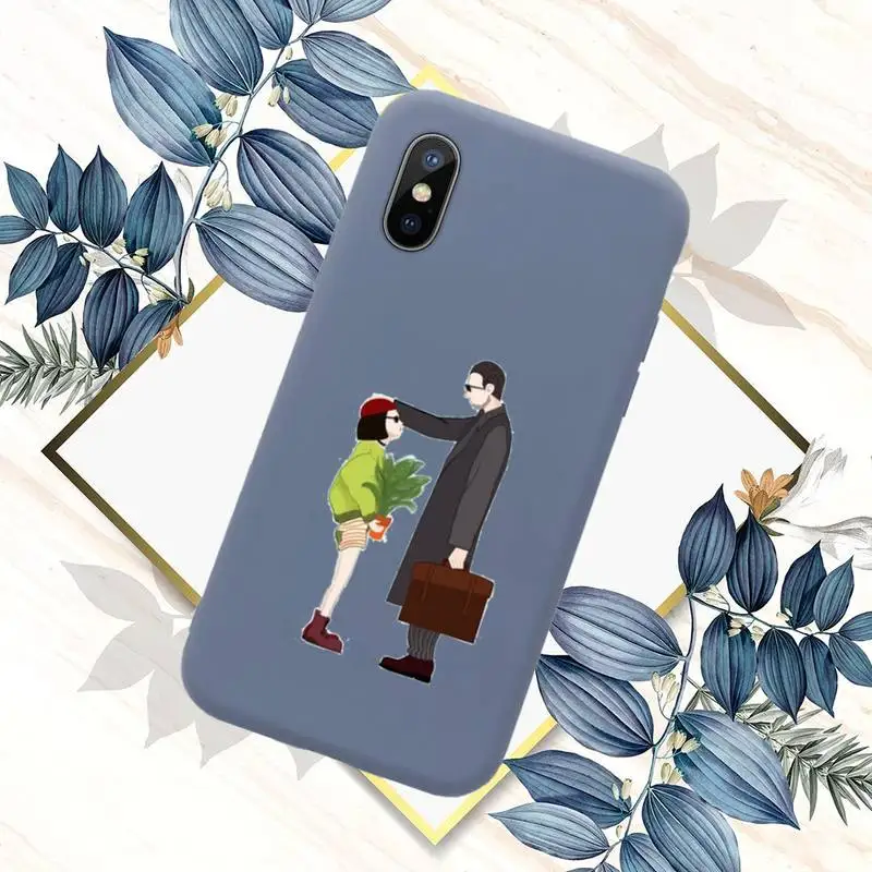 

Leon Matilda Natalie Portman Phone Case Candy Color for iPhone 6 7 8 11 12 s mini pro X XS XR MAX Plus