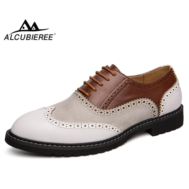 Броги ALCUBIEREE мужские классические модные оксфорды с перфорированным верхом на