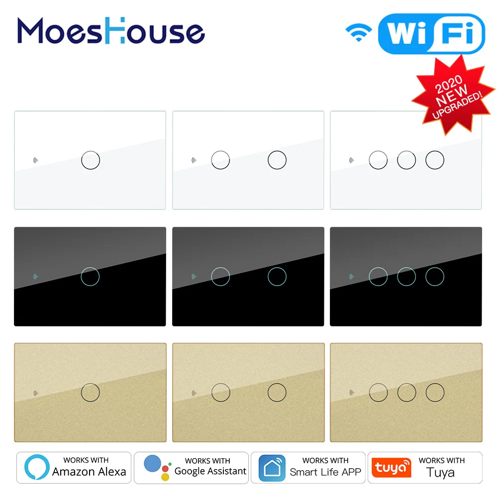 Смарт Стекло Панель выключатель Smart Life/приложение Tuya мульти Управление