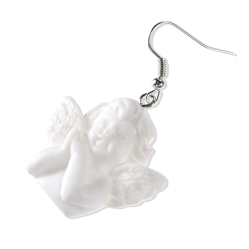 Новые милые серьги в стиле Харадзюку с подвеской виде Амура и ангела Винтажные