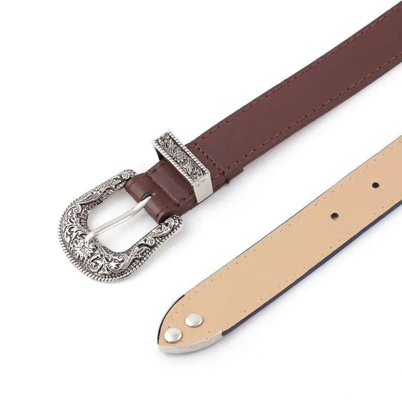 

New Women's Belt Leisure Faux Leather Retro Pin Buckle Belt Decorative Casual Unisex Belts Dress Jeans Accessories Waistband