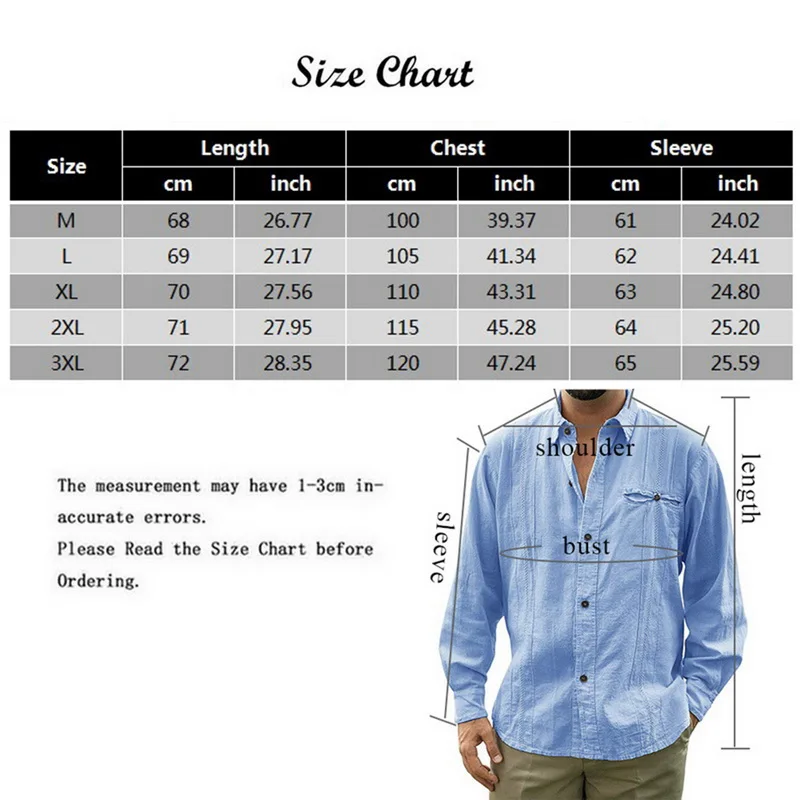 Мужские льняные рубашки CYSINCOS повседневные однотонные свободного кроя с длинными