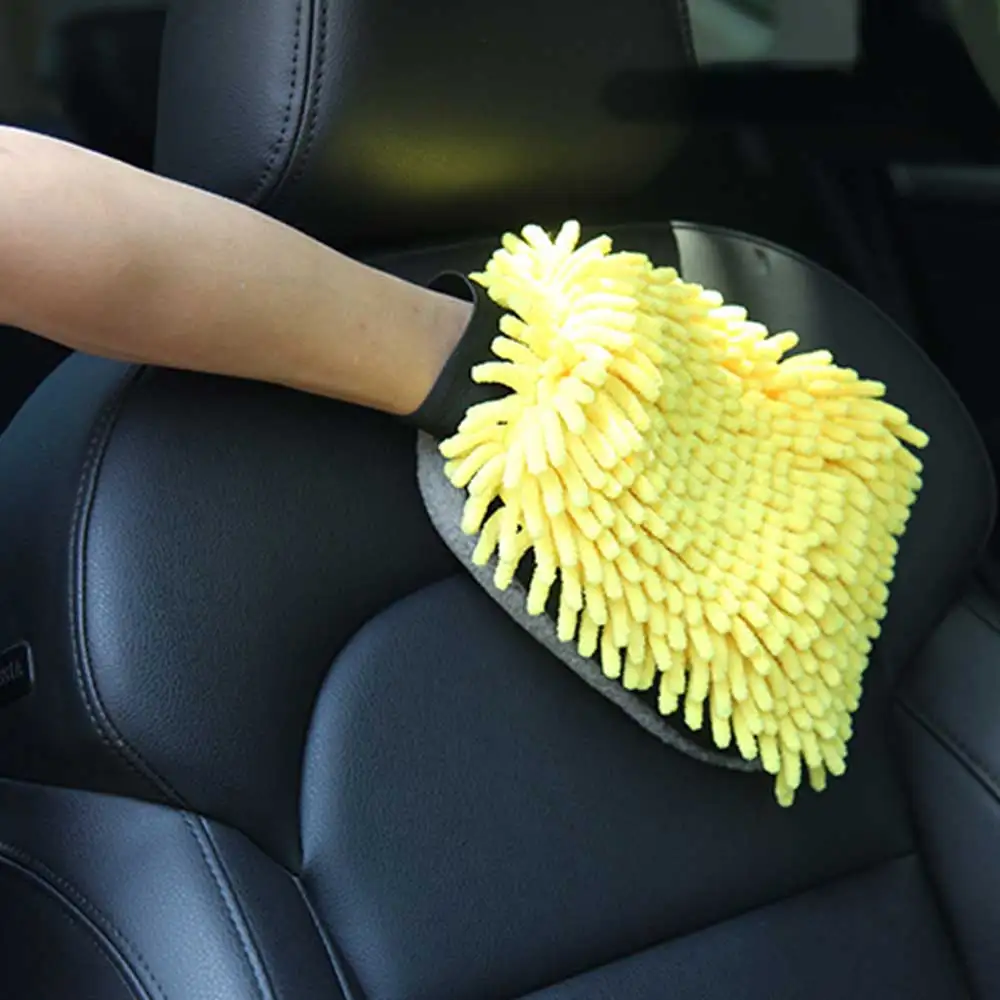 

AOZBZ Car Wash Glove Coral Mitt Soft Anti-scratch for Car Wash Multifunction Thick Cleaning Glove Car Wax Detailing Brush