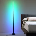 Современная светодиодная угловая лампа 80 см, напольный RGB светильник с дистанционным фоном, несколько режимов, прикроватная лампа для бара, декоративное освещение