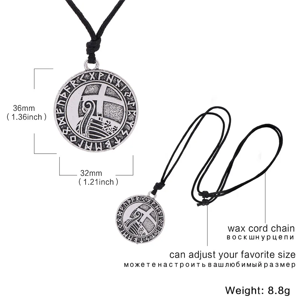 Религиозный супернатуральный крестовый поход LIKGREAT круглый кулон ожерелье руны