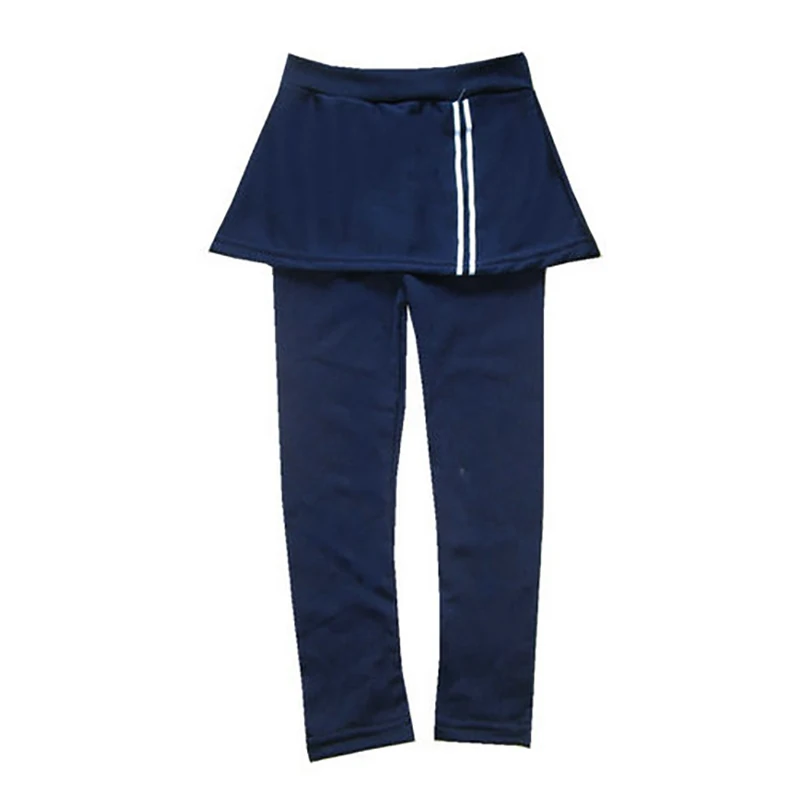 Хлопковые леггинсы для маленьких девочек на осень и зиму Полосатая юбка штаны