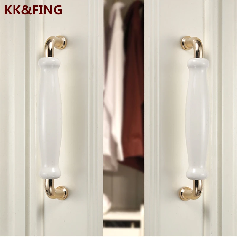KK &amp FING ручки для шкафов из цинкового сплава белая керамическая ручка Пномпеня