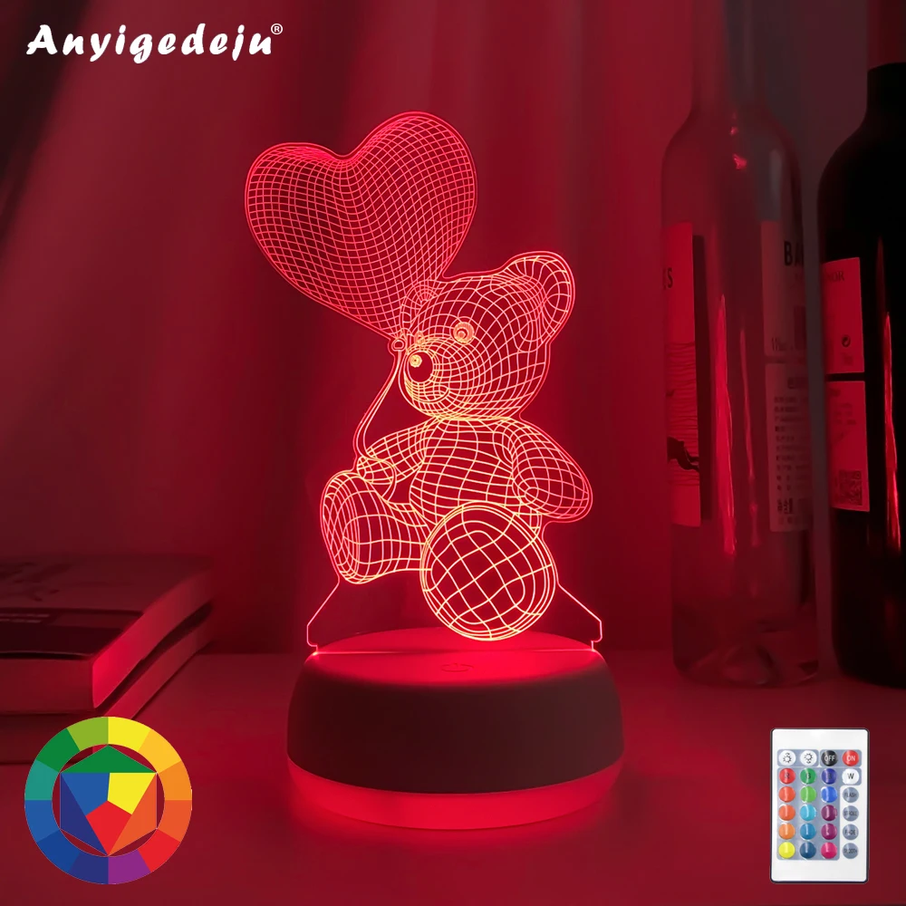 Новый Красочный Светодиодный настольный ночник уникальный свадебный подарок
