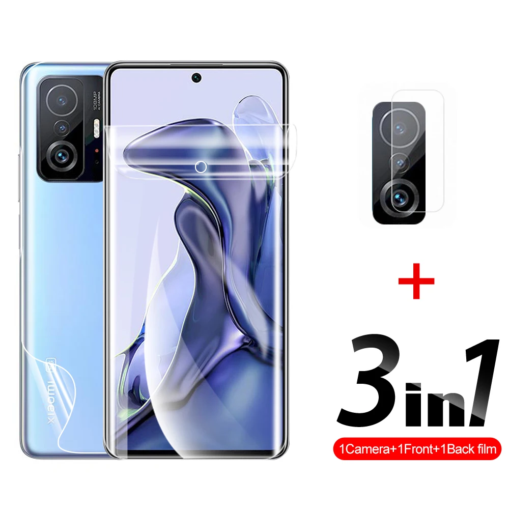 

Гидрогелевая пленка 3 в 1 для передней камеры Xiaomi Mi 11 T 11TPro, защитная пленка для экрана 6,67 дюйма 99D, защитная пленка для объектива 11 T Pro, не стекл...
