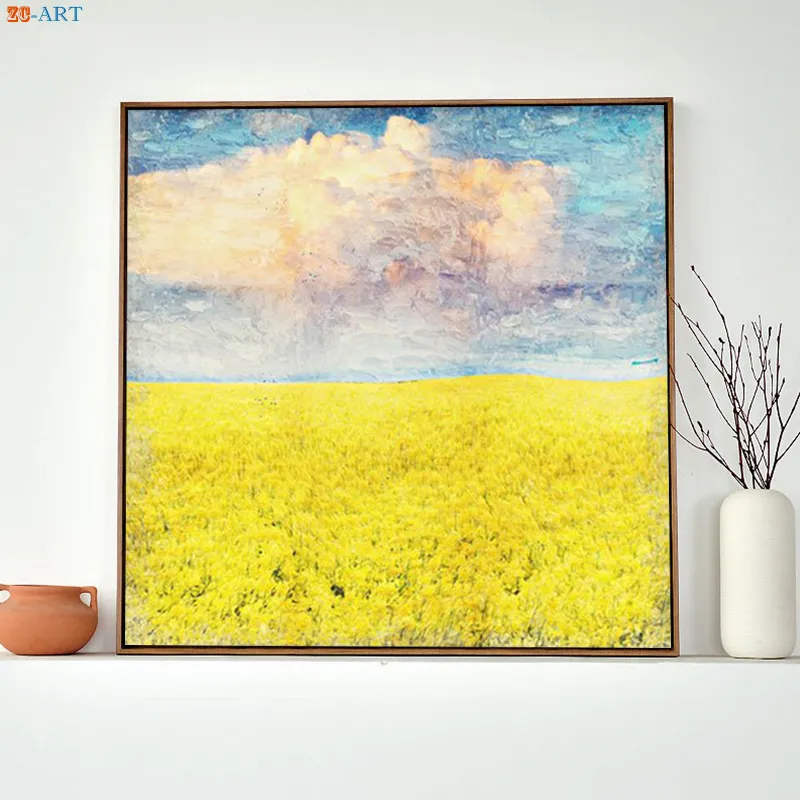 Абстрактный постер с желтыми листьями гинкго скандинавский холст живопись