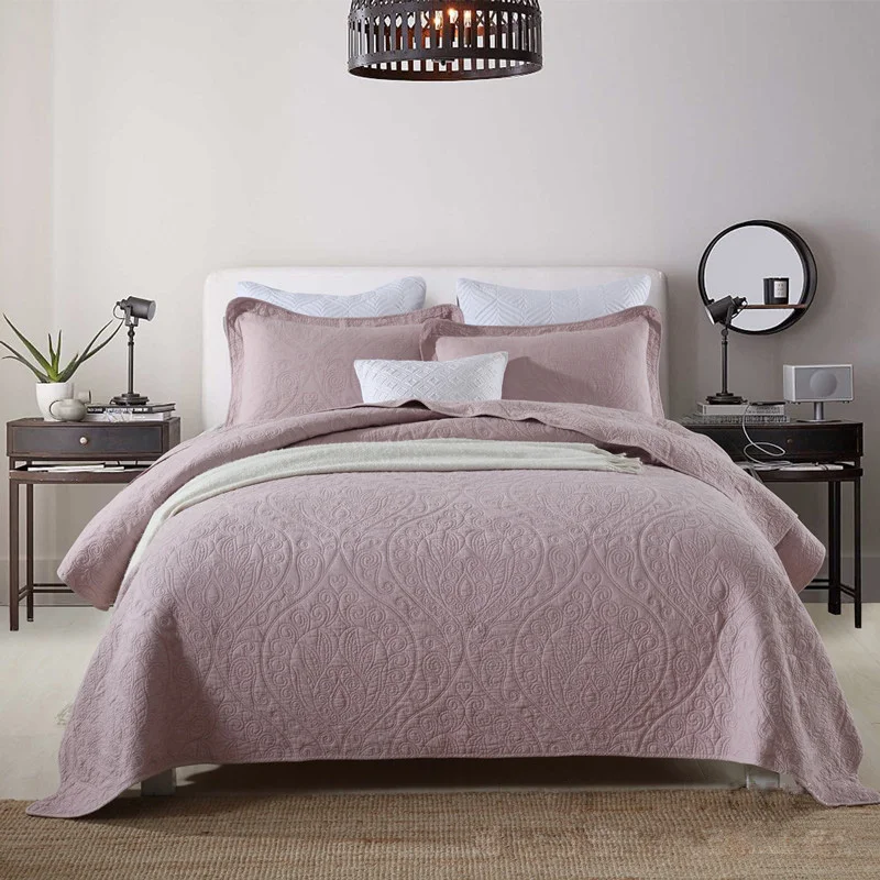 Белое покрывало CHAUSUB из 3 предметов стеганое одеяло и подушка хлопковое с