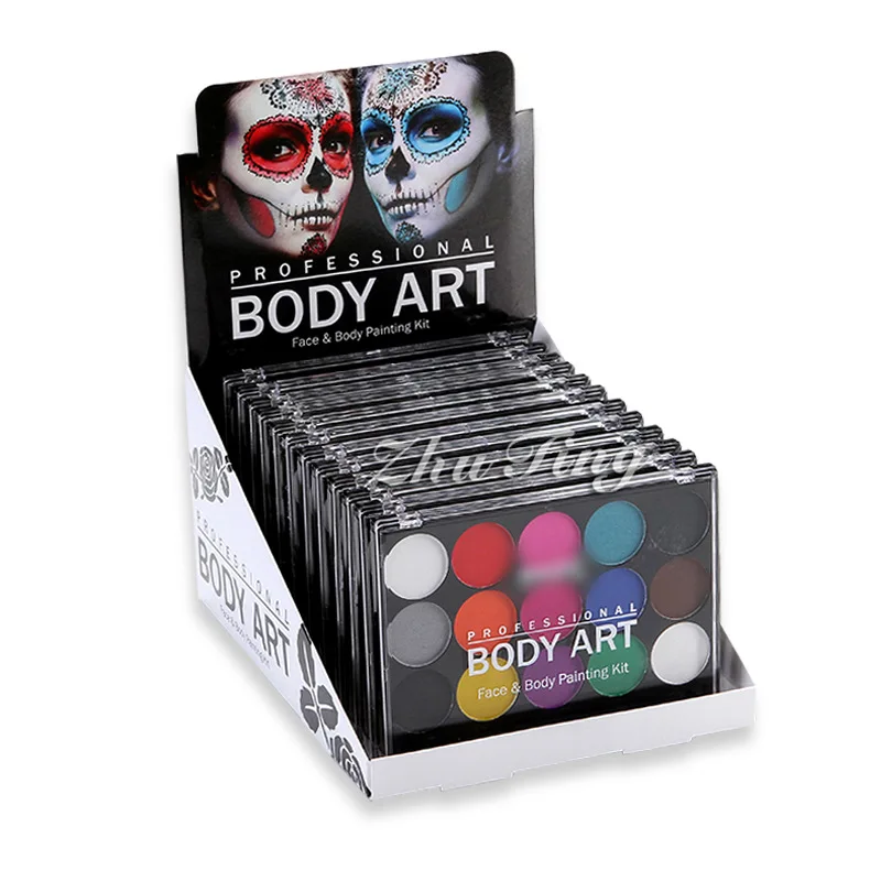 15 цветов художественный Макияж для лица косплей пигмент водорастворимый
