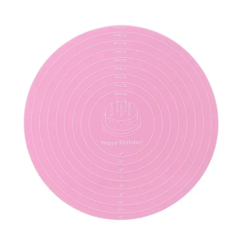 

Round Silicone Scale Mats Cake Biscuits Decorating Table Kneading Place Mats Baking Macarons Supplies