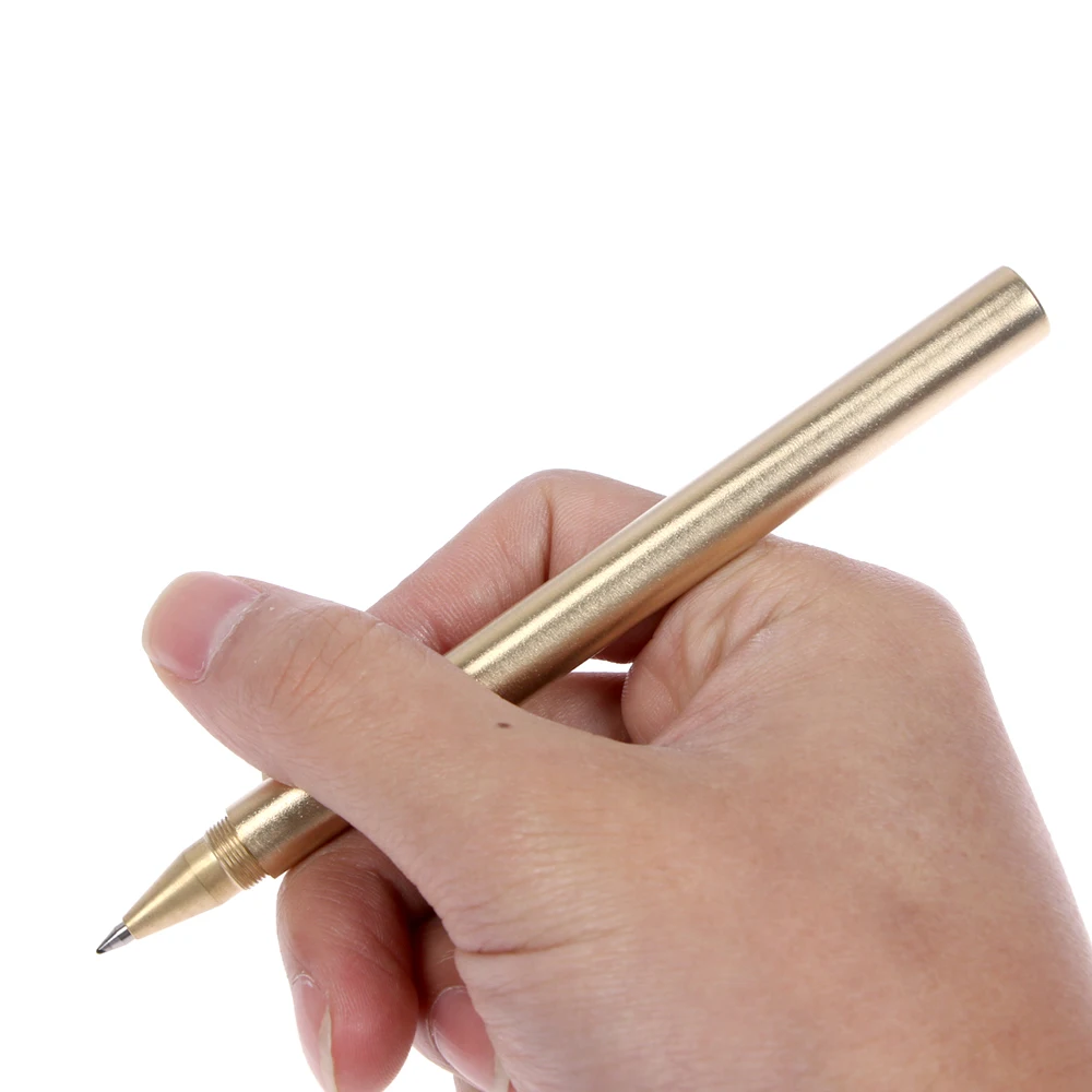 Металл 0 7 мм латунная шариковая ручка с Поворотный Масляный Нержавеющая сталь