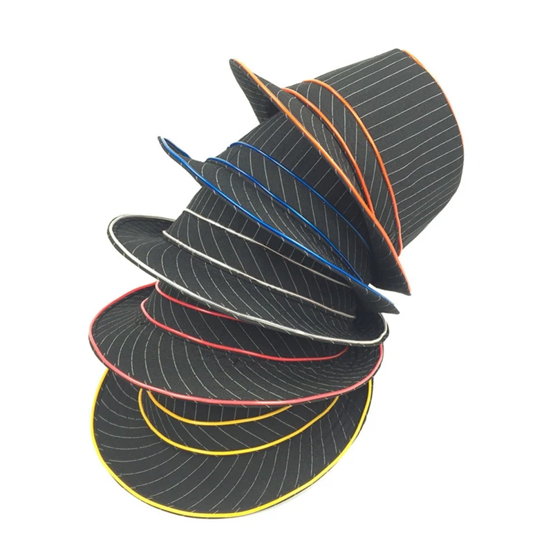 СВЕТОДИОДНЫЙ мигающий вспыхивающий джаз шляпа светится Fedora Шляпа использует EL