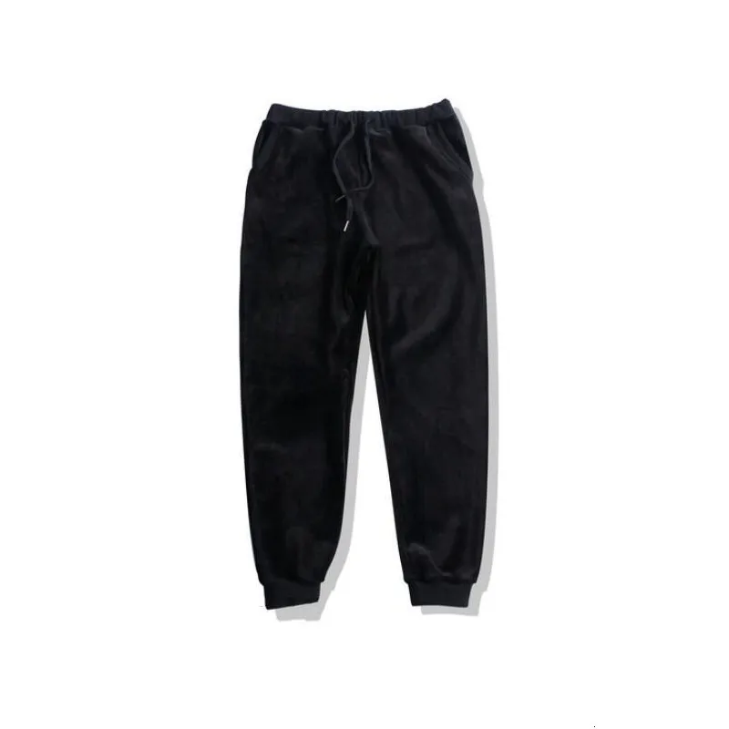 

New Fashion Mens Winter Velvet Warm Sweatsuit Black Hoodie Sweatshirts+Sweatpants Sets Suit Casual Tracksuit Large Size S-5XL