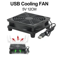 5v usb router fan tv box cooler 120mm pc diy cooler wscrews protective net silent desktop fan