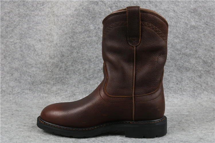 Ботинки мужские с круглым носком ковбойские винтажные водонепроницаемые