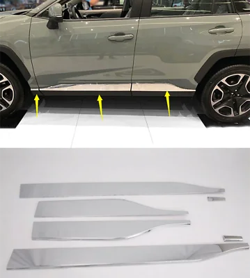 

Accessories Chrome Side Door Body Molding Cover Trim 6pcs For Toyota RAV4 19-20