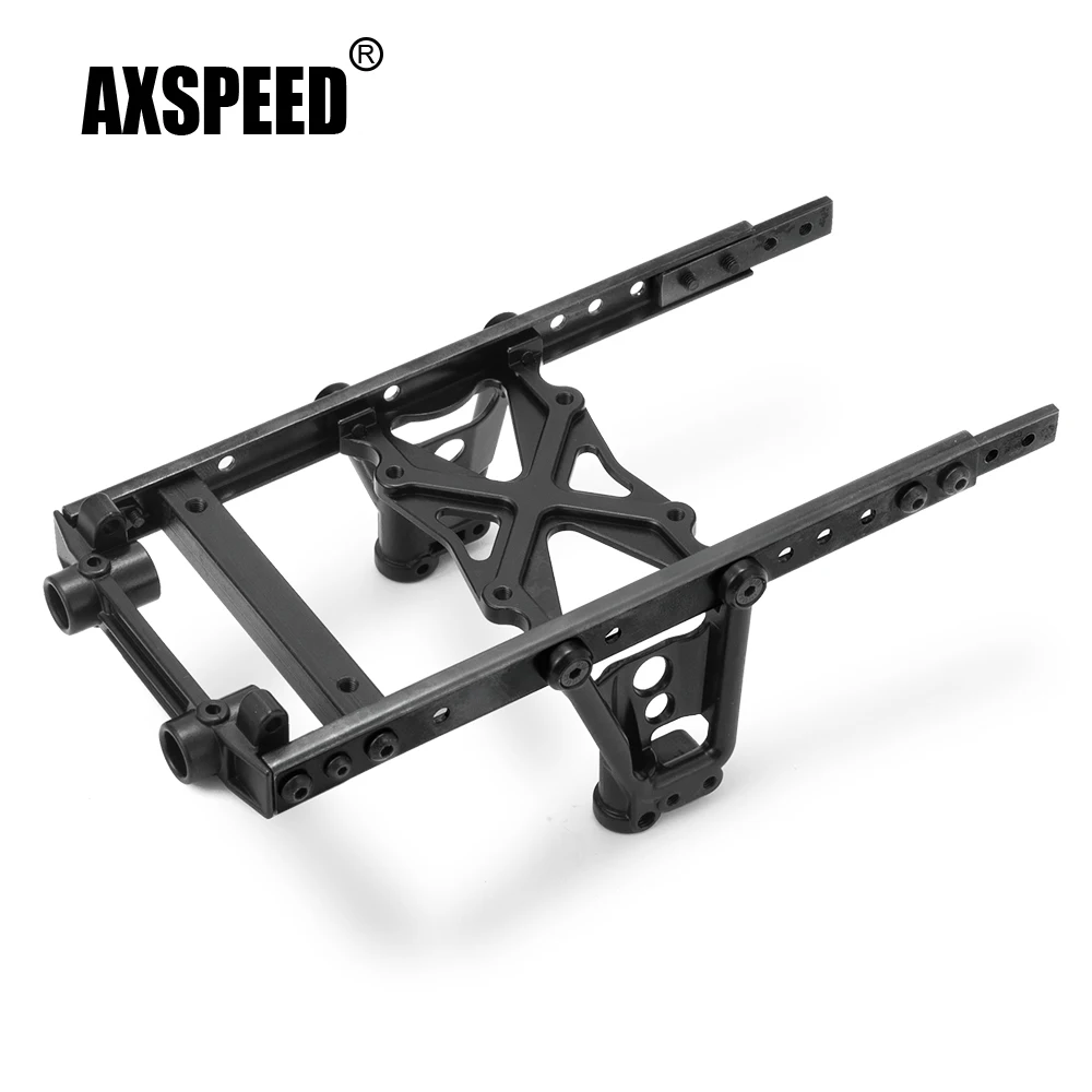 

AXSPEED Metal Chassis Frame Kit Extended Rails Shock Towers 4x4 Upgrade to 6x6 for Axial SCX10 1/10 RC Crawler Car Modified Part