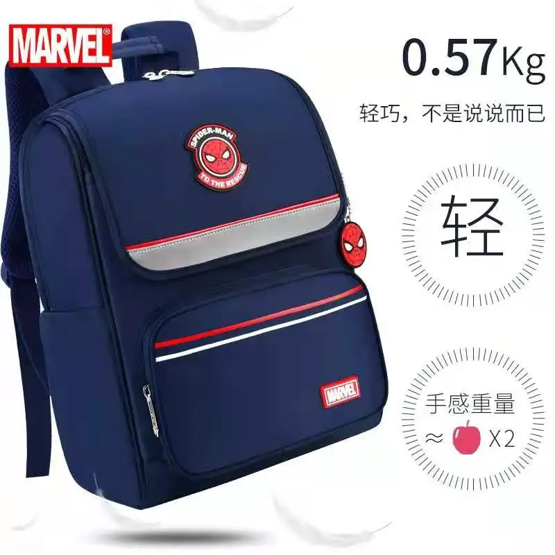 Disney New Mickey School Bags For Boys Primary Student Shoulder Orthopedic Backpack Spider Iron Man Captain America Mochilas