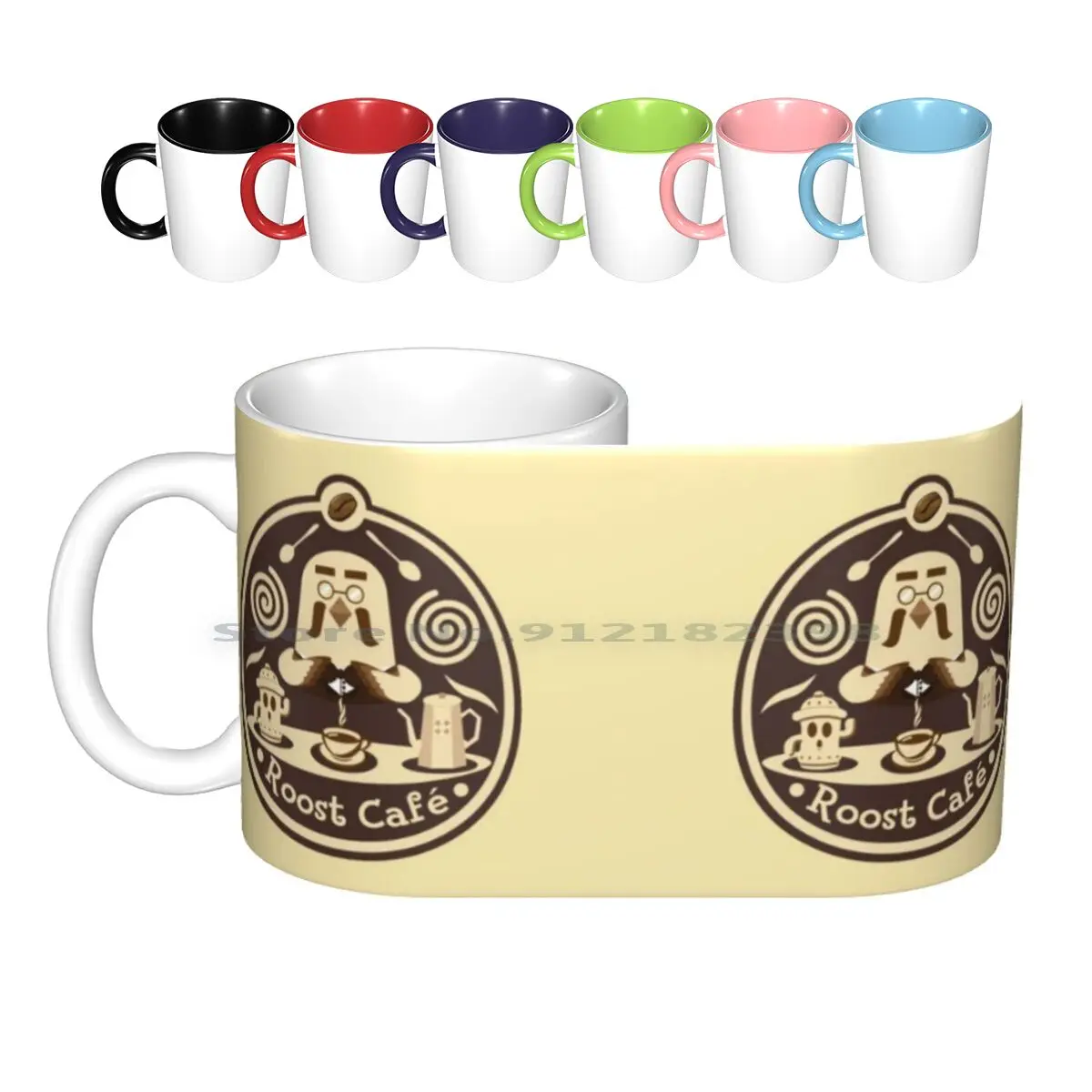 

Roost Cafe Ceramic Mugs Coffee Cups Milk Tea Mug Animal Video Game Coffee Cafe Cute Animal Brown Gyroid Cup Roost Bird Brewster