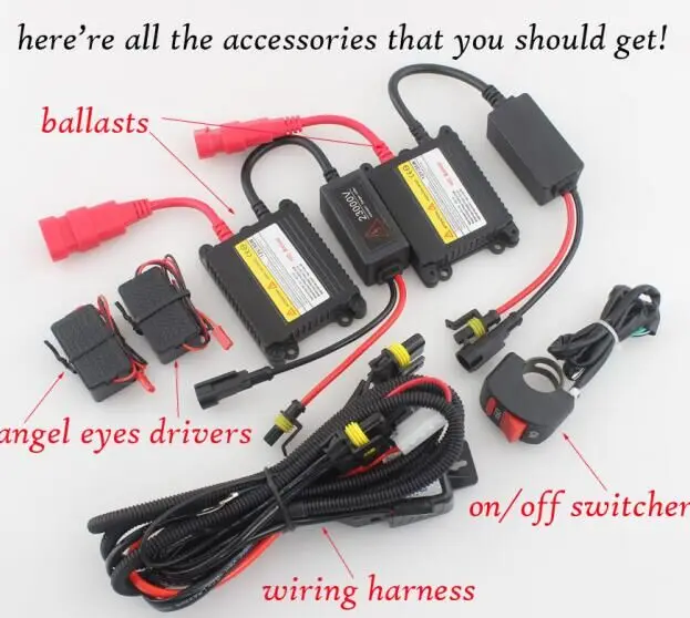 

2'' Motorcycle Custom Headlight HID Projector Conversion Blue Angel Eyes Headlamp Assembly For Honda CBR600RR F5 2007-2012