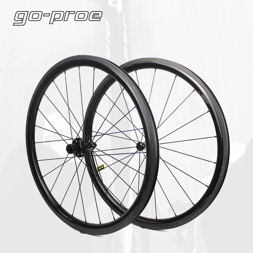 Карбоновые колеса Go proe 700C бескамерные велосипедные 38 мм 50 60 82 UD Finish 3k с саржевым