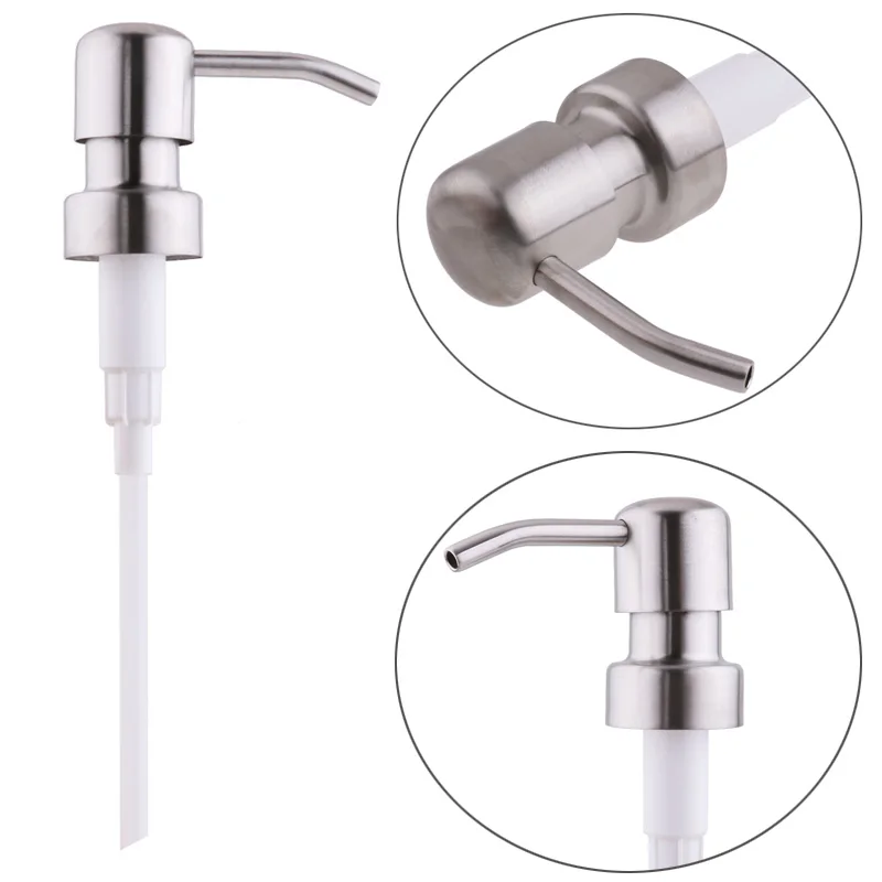 

Metal Spring Pump Head Hand Soap Dispenser Pump Lotion Replacement Pump with Plastic Tube for Bottles DYI Mason Jars