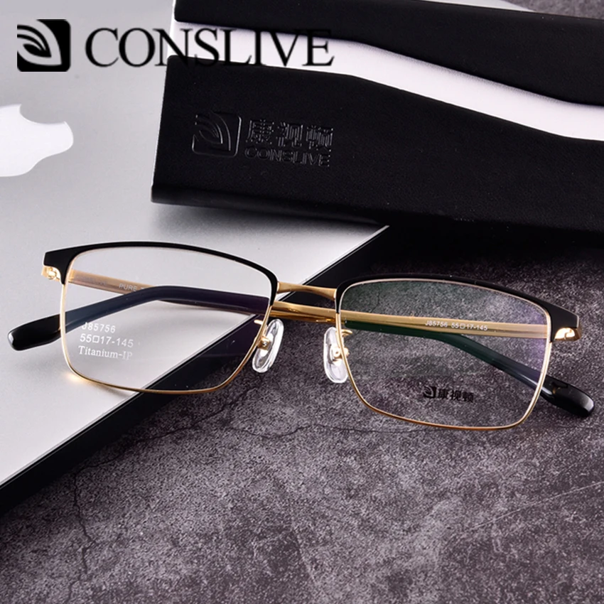 Мужские Винтажные оправы для оптических очков титановые большие очки