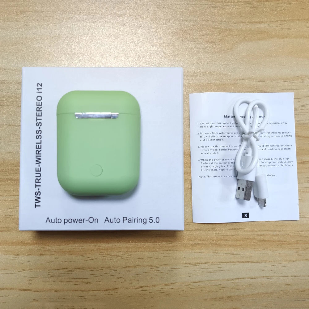 i12 tws Bluetooth 5,0 Беспроводная гарнитура наушники Bluetooth Сенсорный всплывающий спортивный наушник стерео гарнитура беспроводные наушники